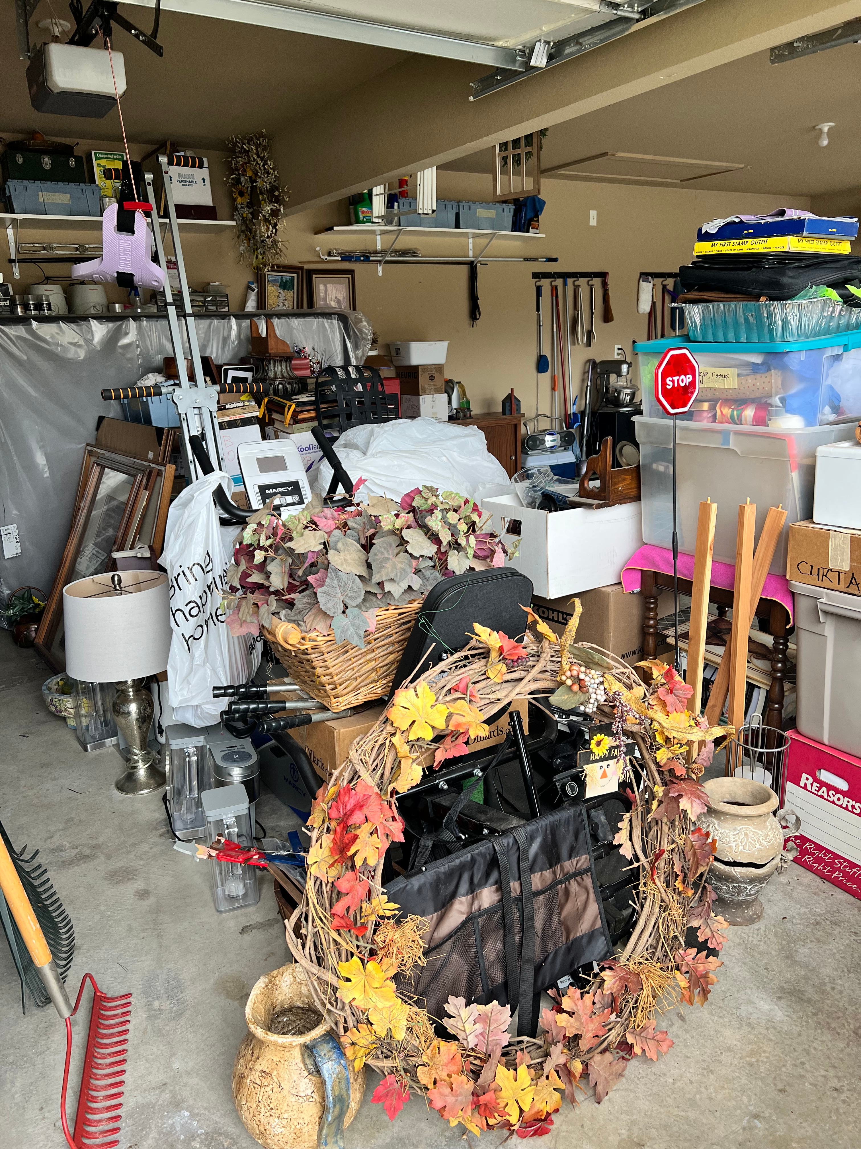 Before: Garage Cleanout - Seasonal Items Removal